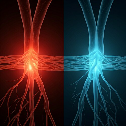 Illustration of nerve pain relief and recovery